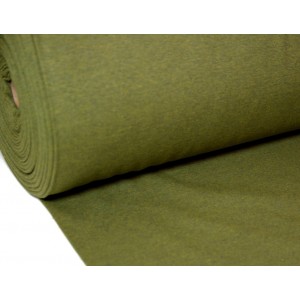 10cm Bündchen Schlauch (ca 70cm Umfang), glatt, spargelgrün meliert  (Grundpreis € 12-/m)